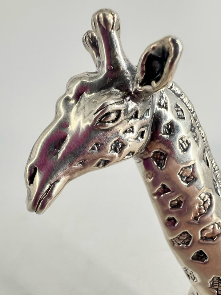 D' ARGENTA Silver STERLING SILVER Giraffe Figurine