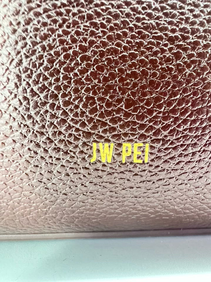 JW PEI Chocolate Faux Leather Evening Bag