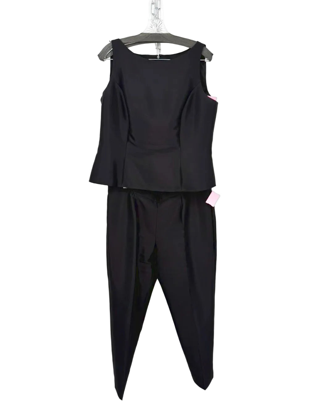 FRASCARA Size Wmn's 16/18 Black Silk & Wool Pants Suit