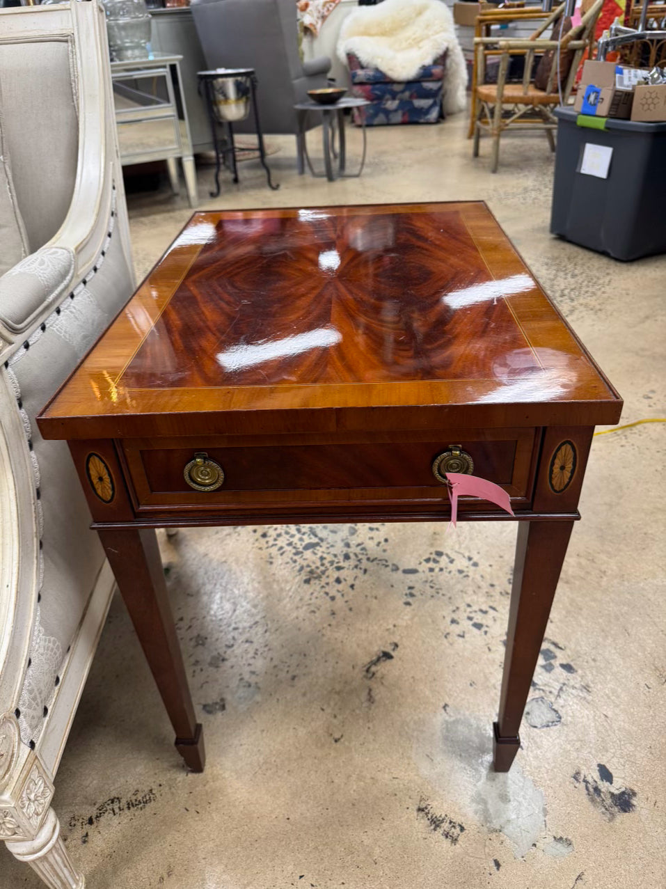 HEKMAN Burled Wood End Table