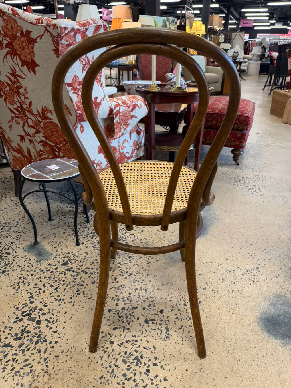 ANTIQUE Bentwood Wood Set of 4 Chairs w/ Cane Bottoms