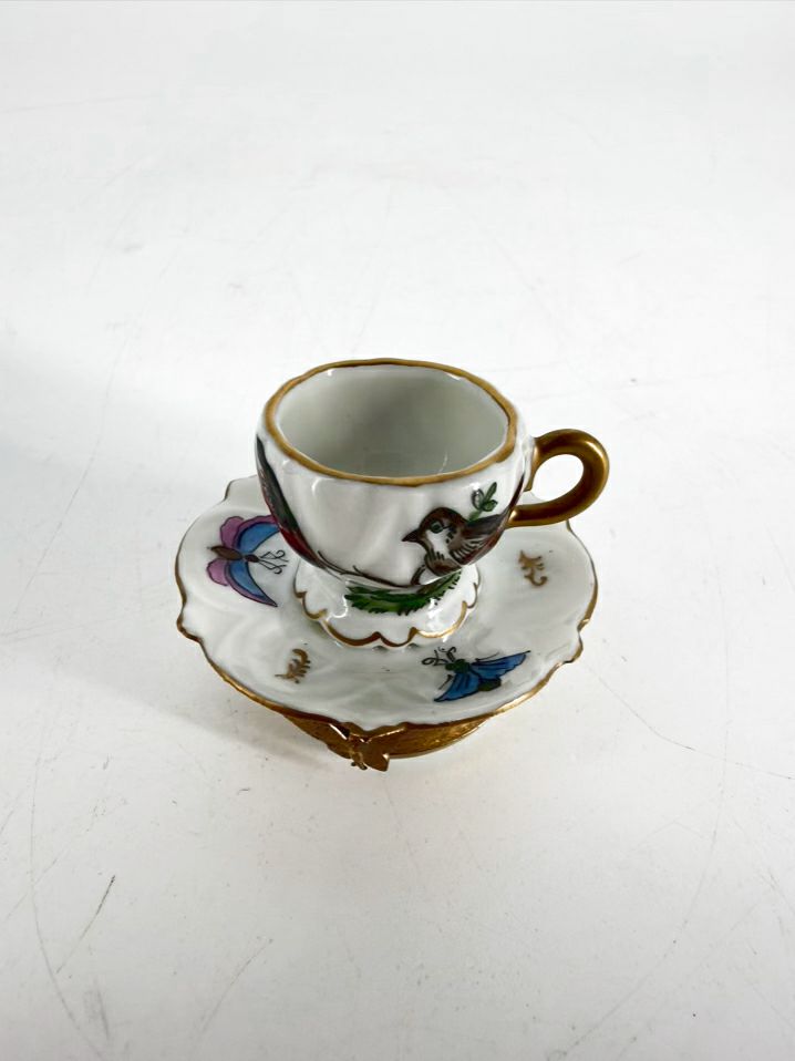 LIMOGES Miniature Cup & Saucer Box
