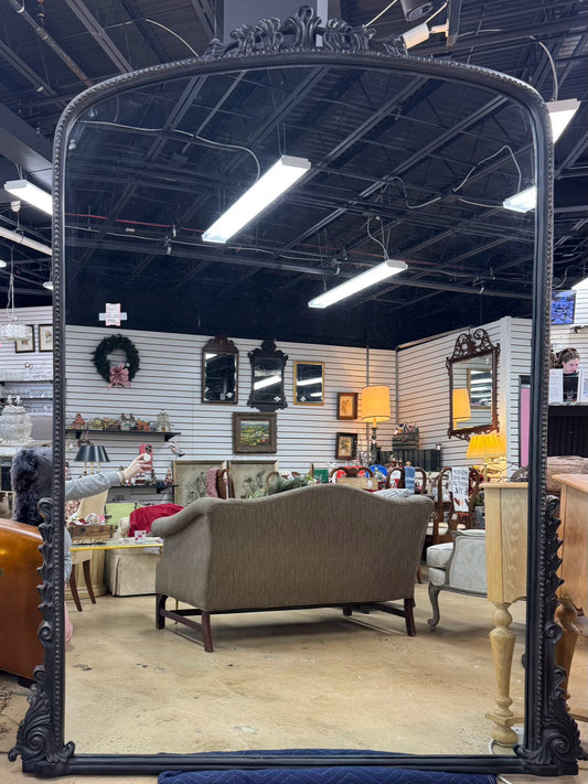 ANTHROPOLOGIE Black Wood Arched Mirror