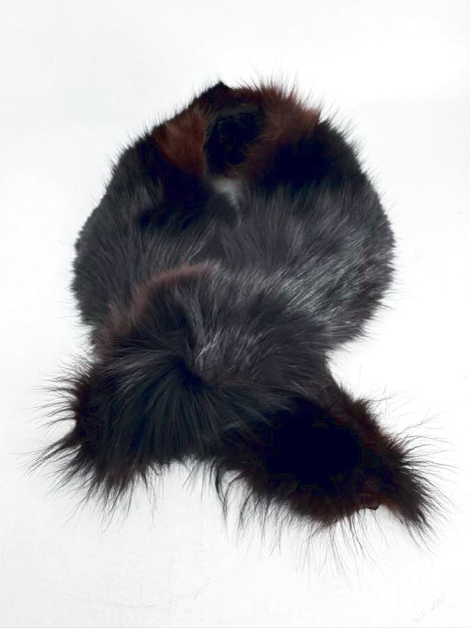 Dark Fox Fur Collar