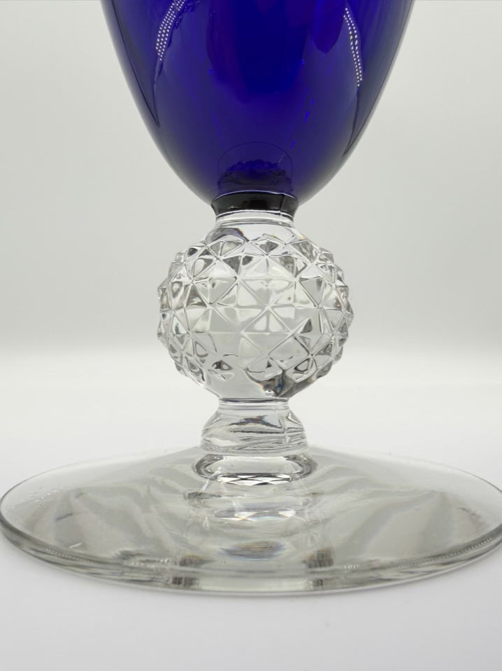 Cobalt Glass Golf Ball 6 Morgantown Glassware