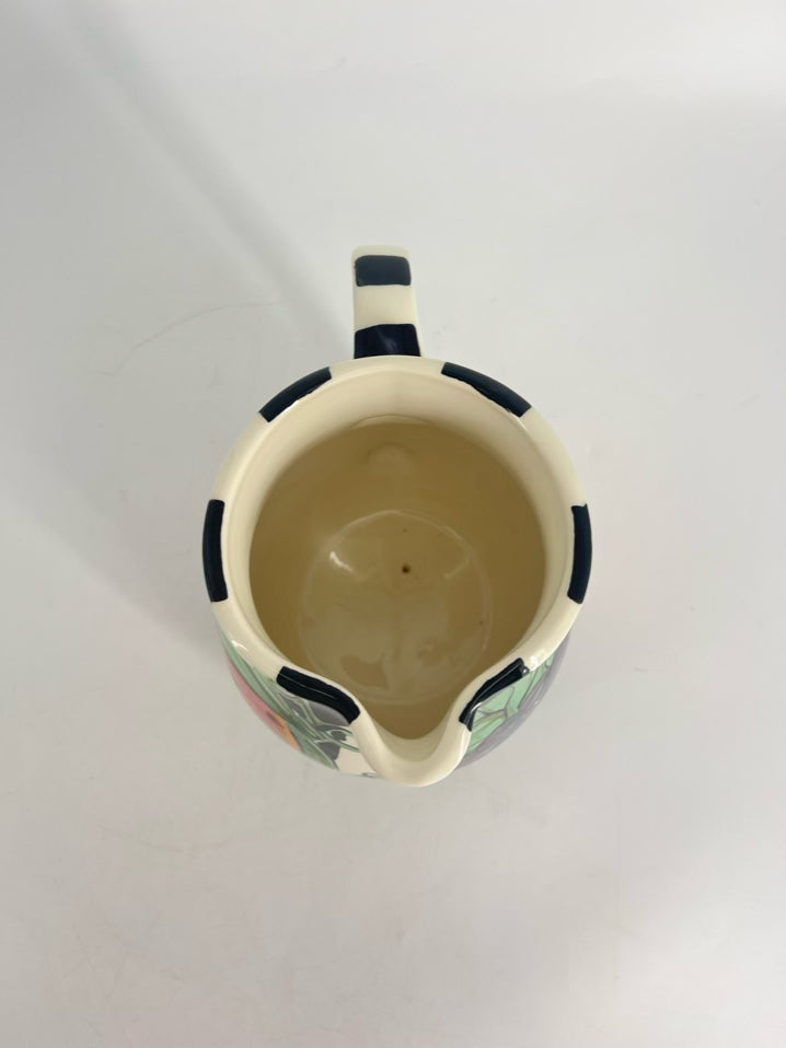 VICKI CARROLL Multi Colored Pottery Fruit Pitcher