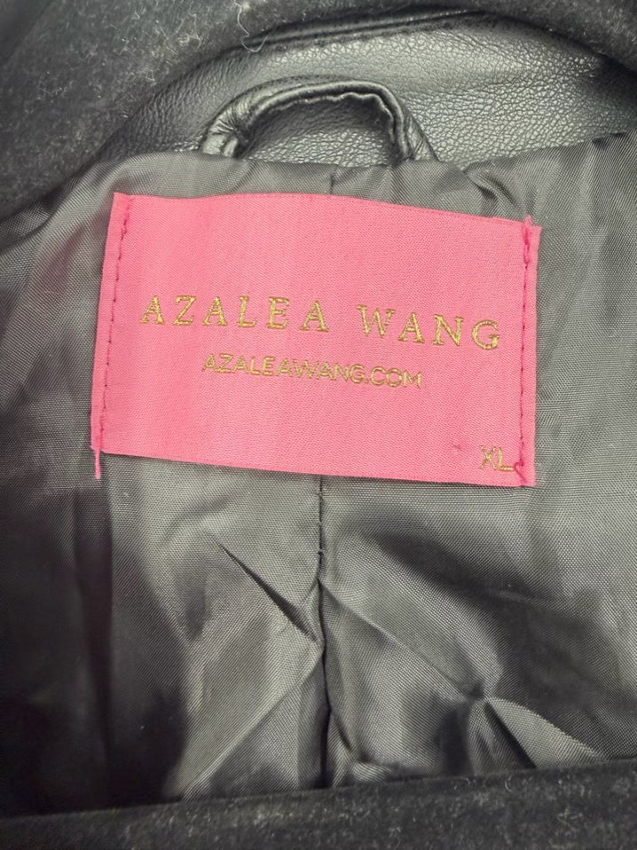 Azalea Wang Size Wmn's XL Black Rhinestone Moto Belted Jacket