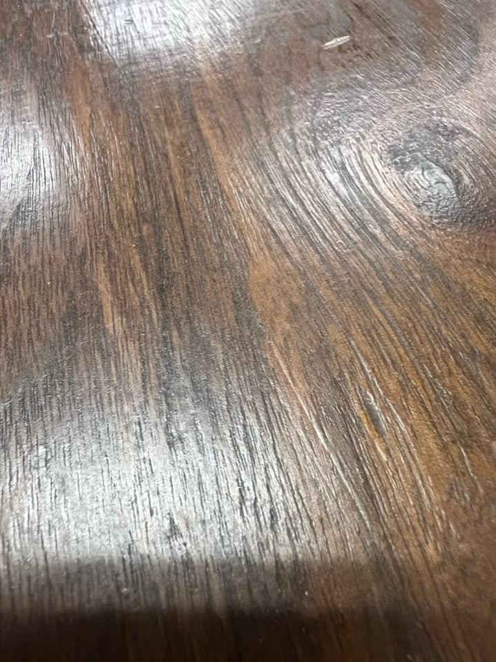ANTIQUE Wood Round Occasional Table w/ Tripod Legs