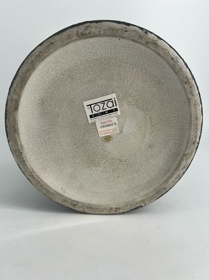 Brown Tozai Ceramic Jar W/ Brass Lid