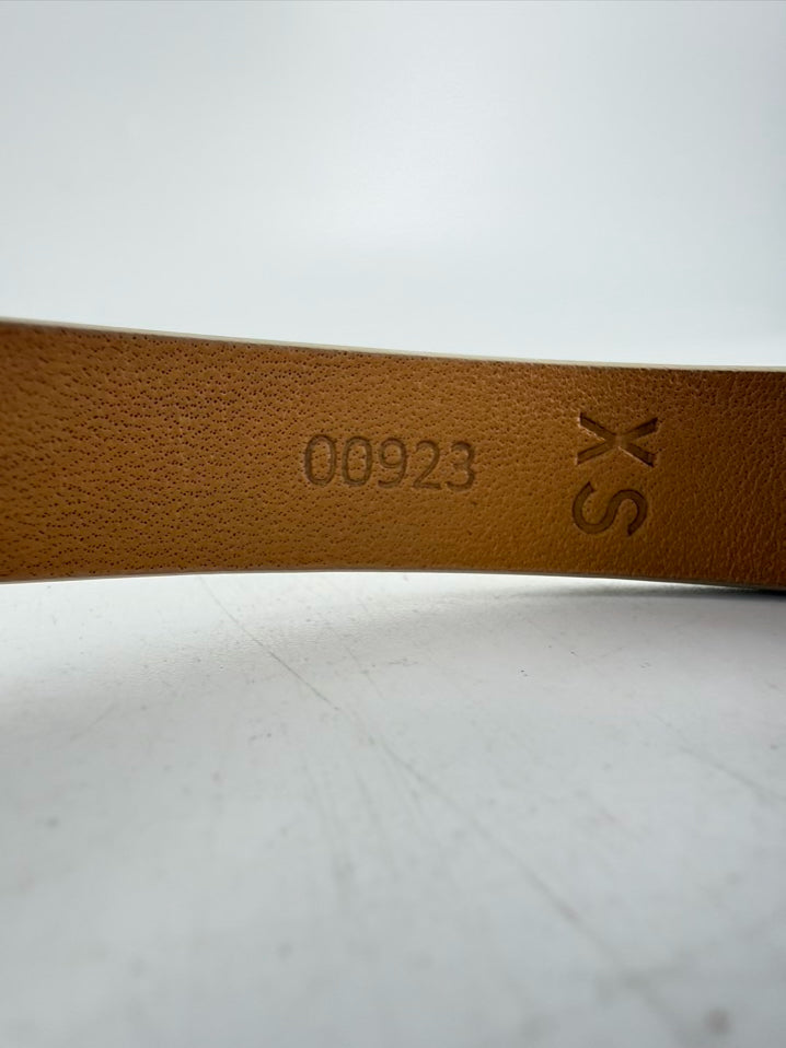 RALPH LAUREN xs Cream Leather Belt NWT