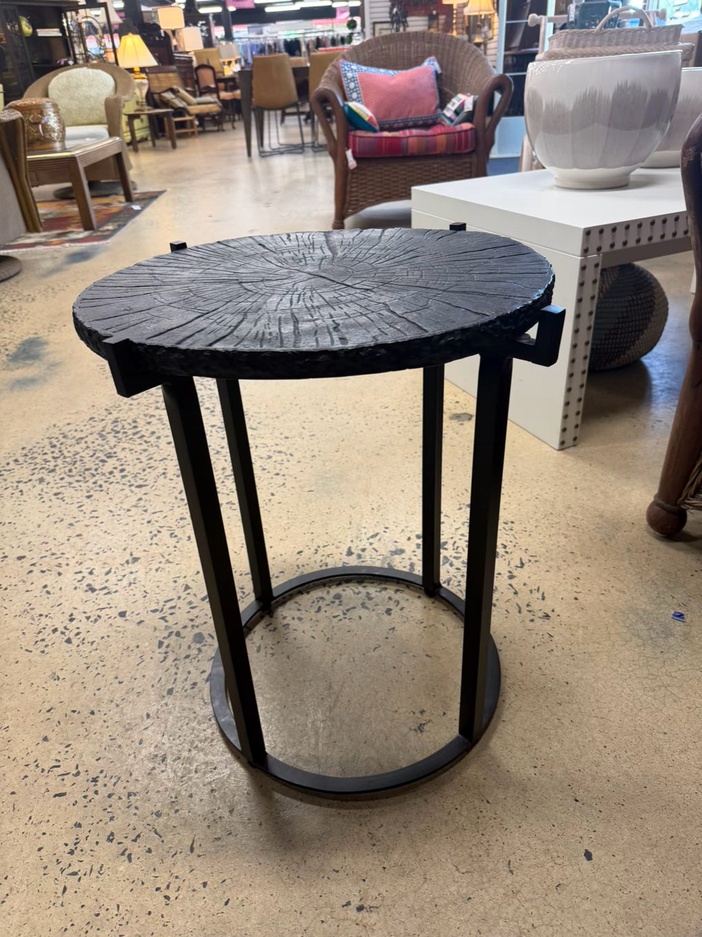 Black Metal Occasional Side Table