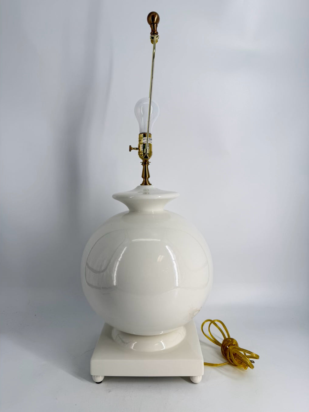CHELSEA HOUSE Modern White Ceramic Footed Lamp No Shade