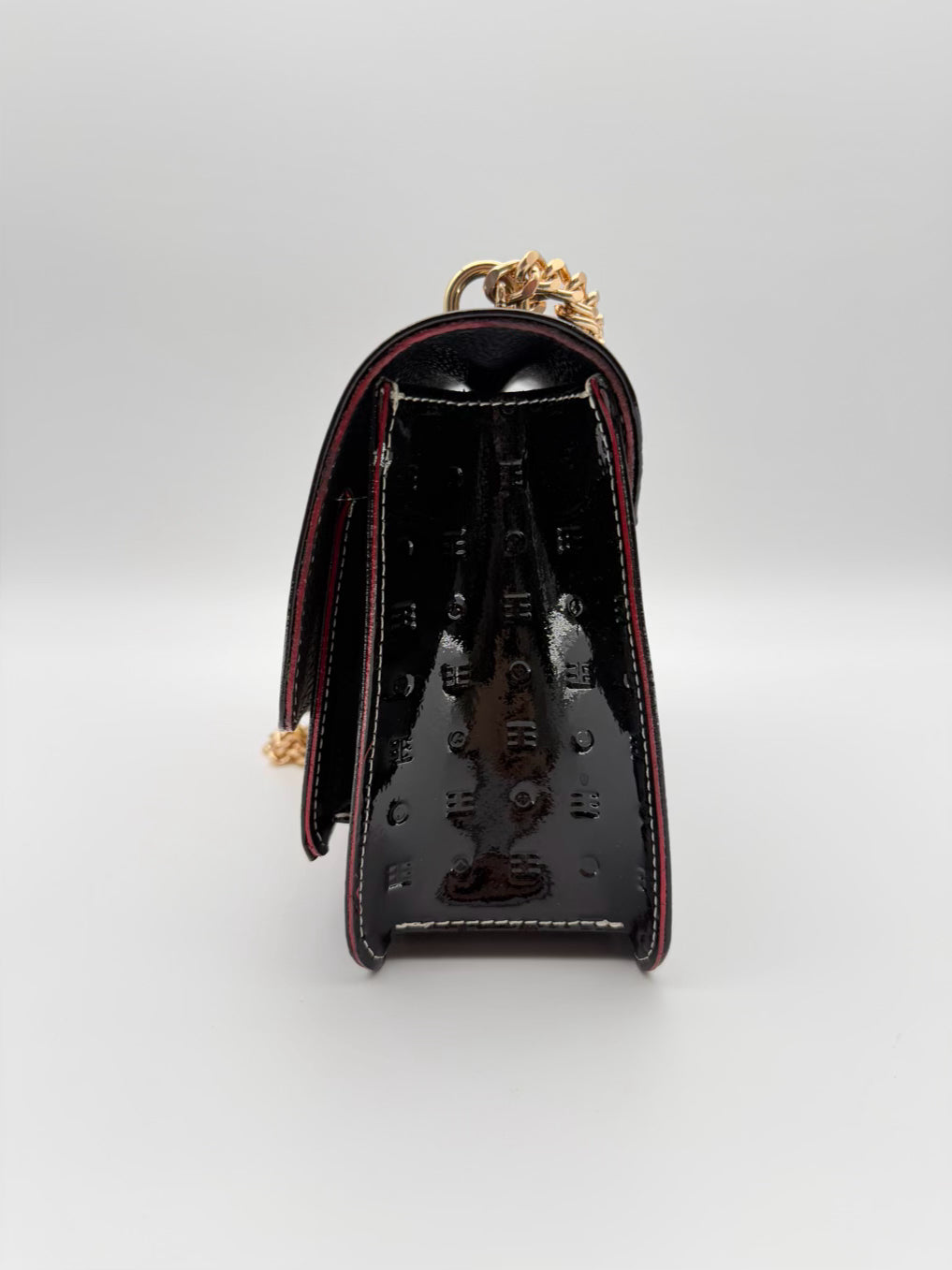 ARCADIA Patent Leather Black Monogram Purse