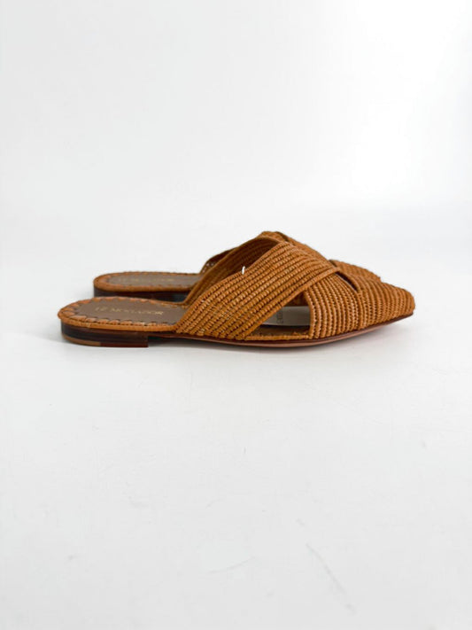 LE MOGADOR Size 37 Orange Flats NWT