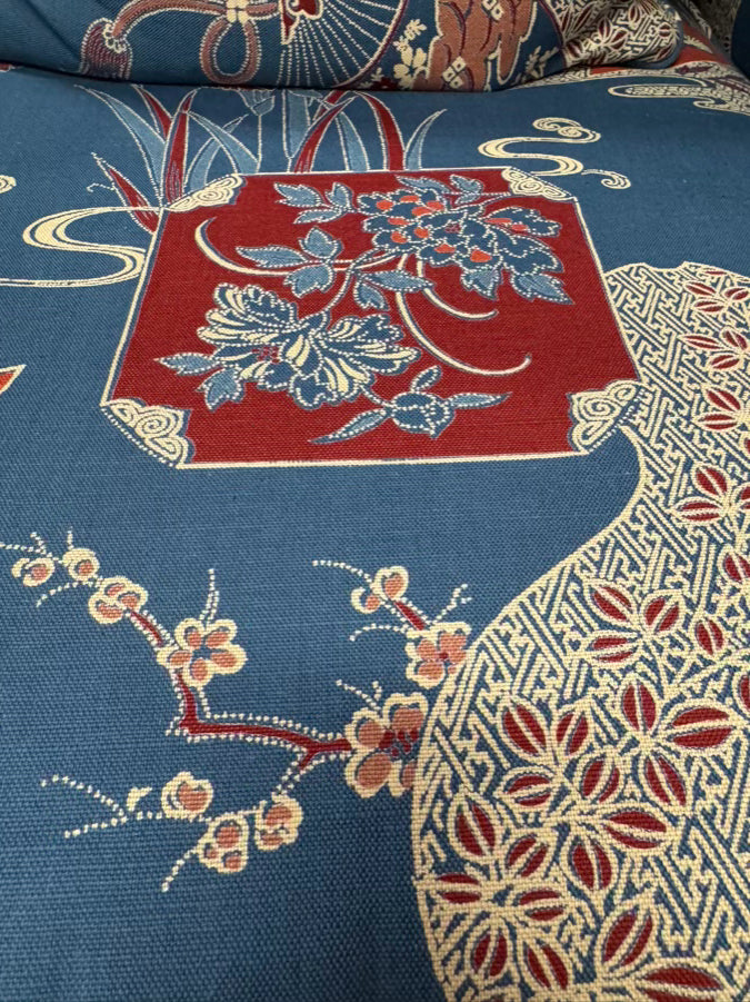 Blue & Red Club Chair