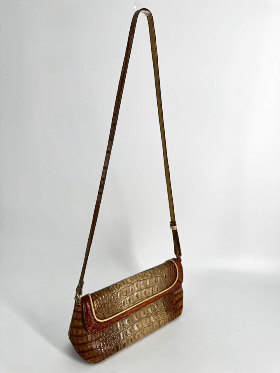 BRAHMIN Almond Embossed Leather Purse