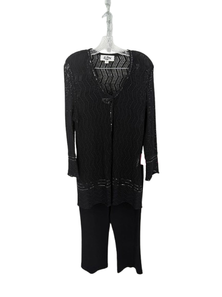 ST JOHN KNITS Size Wmn's 12/14 Black Knit 3 PC Suit