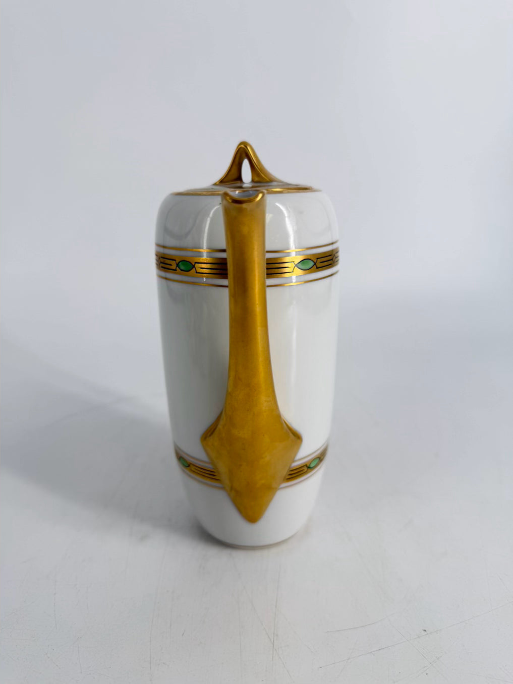 RS GERMANY White, Green & Gold Porcelain Coffee Service Setting For 5