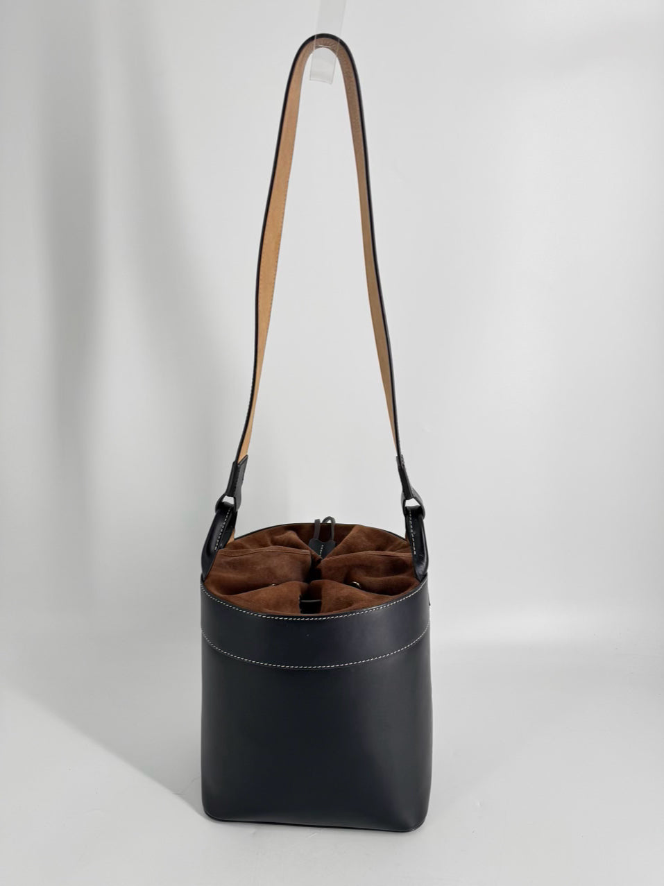 DOONEY & BOURKE Black & Brown Leather Bucket Bag