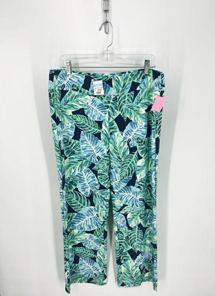 J MCLAUGHLIN Size XL Blue & Green Print Pants NWT