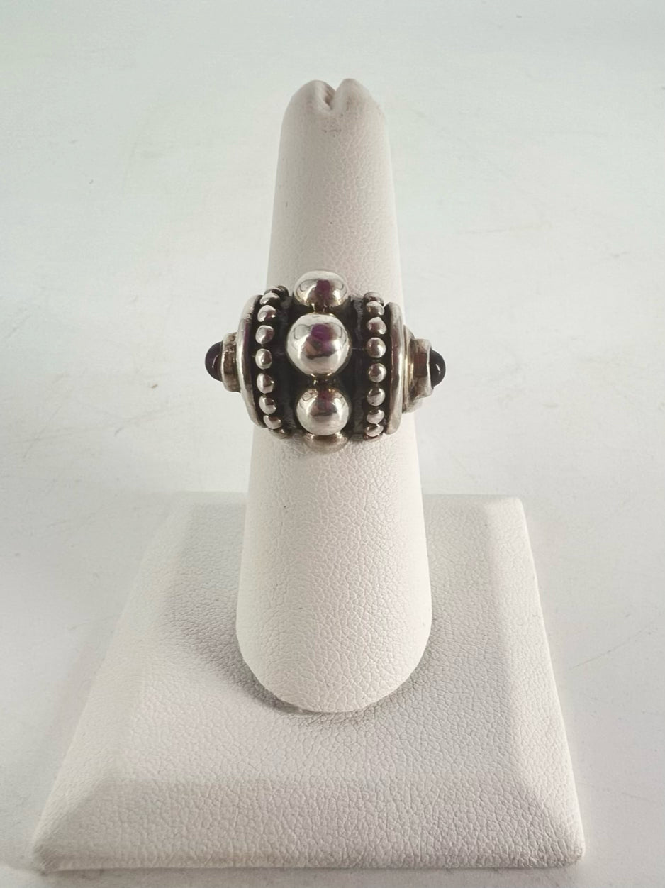 Sterling Garnet Ring