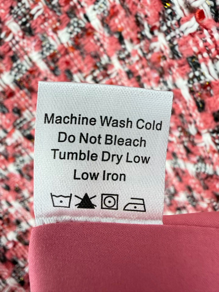 TUCKERNUCK Wmn's Size XL Berry Tweed Braided Detail Dress NWT