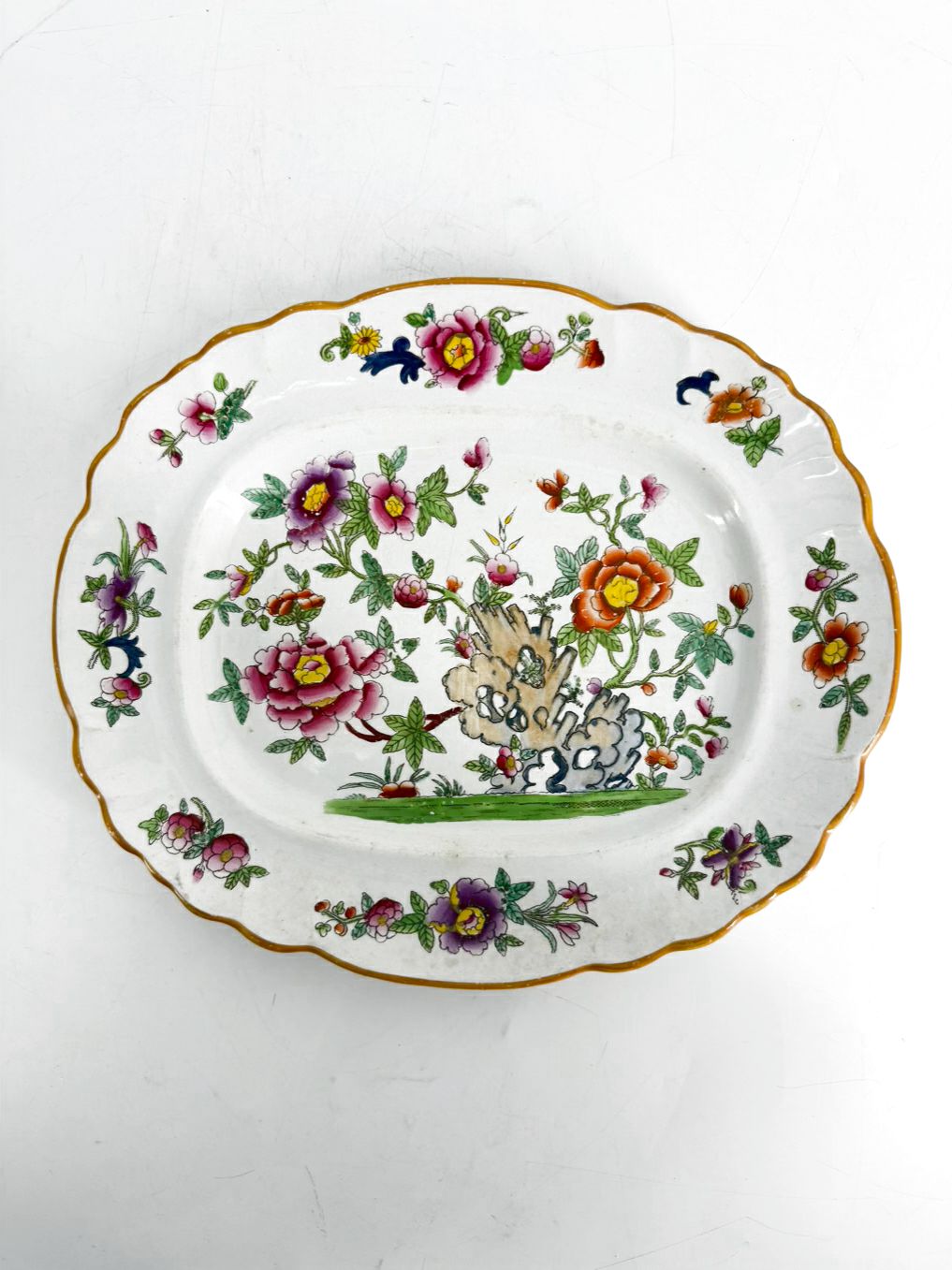 MINTON Porcelain Indian Tree Transfer Ware Platter