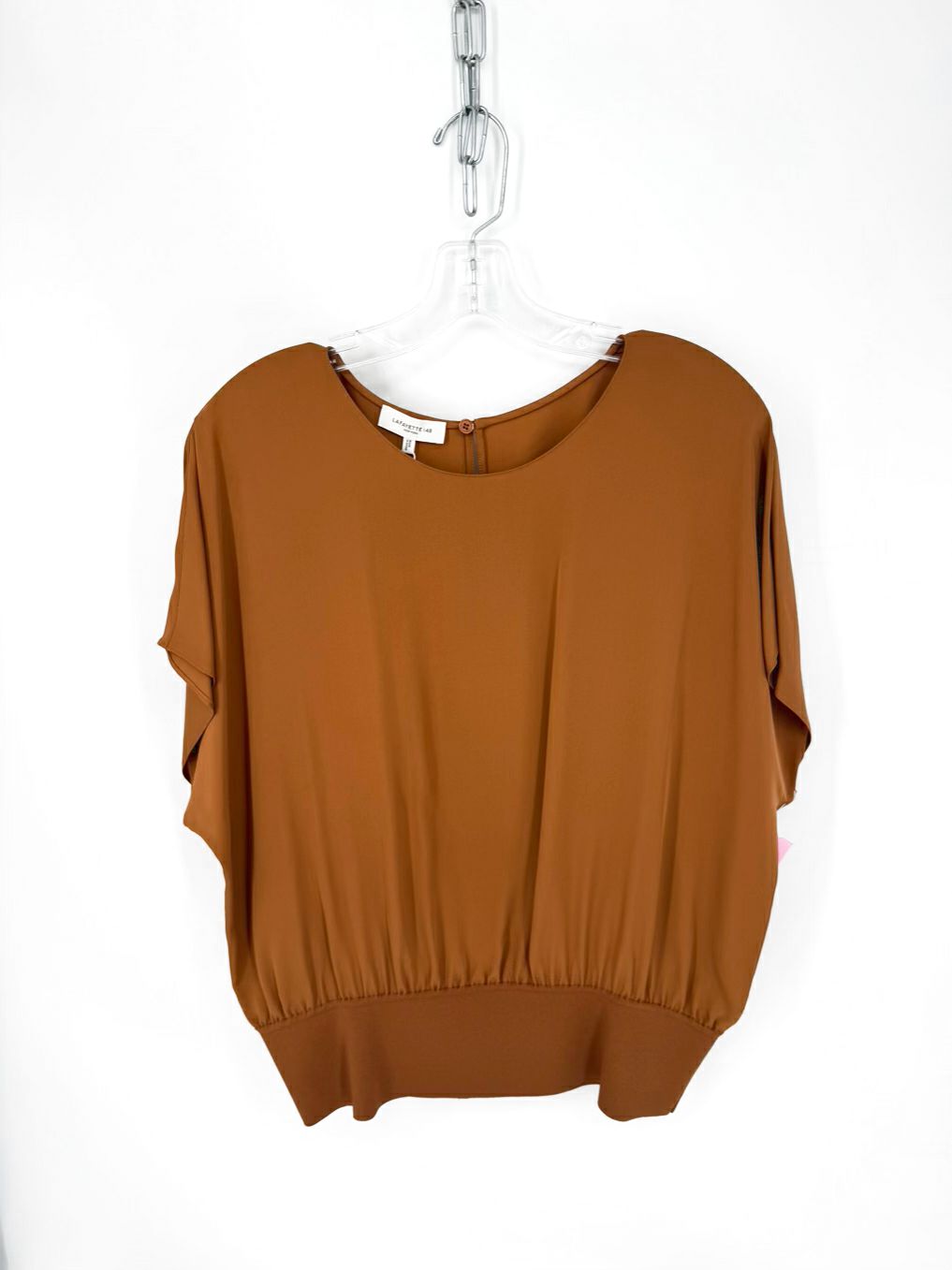 LAFAYETTE 148 Size Wmn's XL Copper Silk Blouse