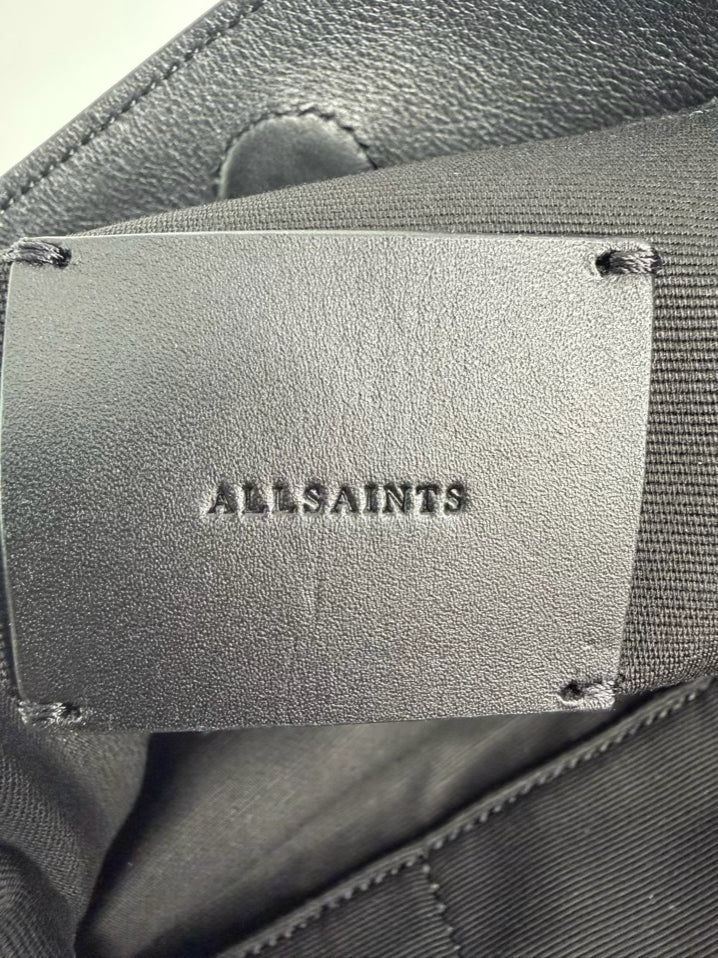 ALLSAINTS Gray Leather Tote Bag