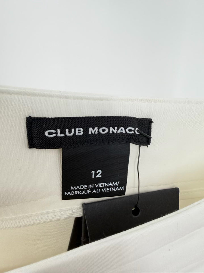 CLUB MONACO Size 12 Cream Pants NWT