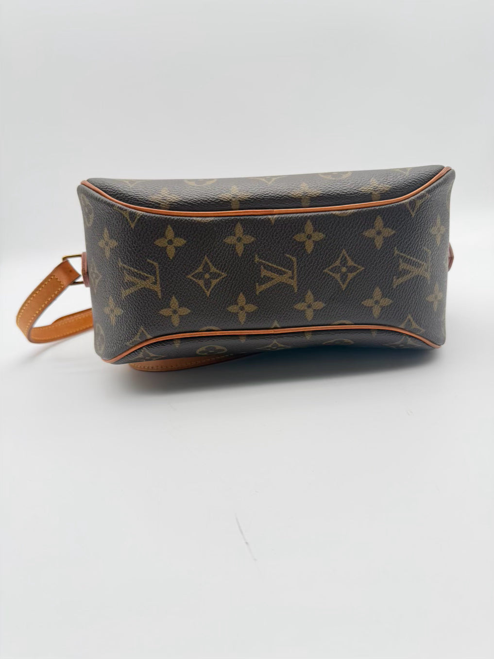 VINTAGE LOUIS VUITTON Brown Coated Canvas Monogram Blois Crossbody Bag