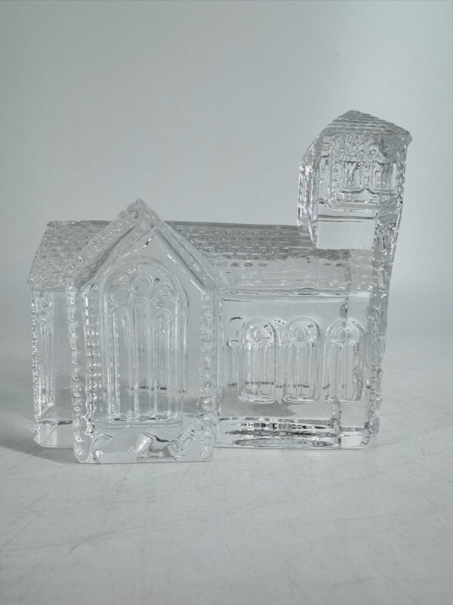 WATERFORD Clear Crystal Church Figurine