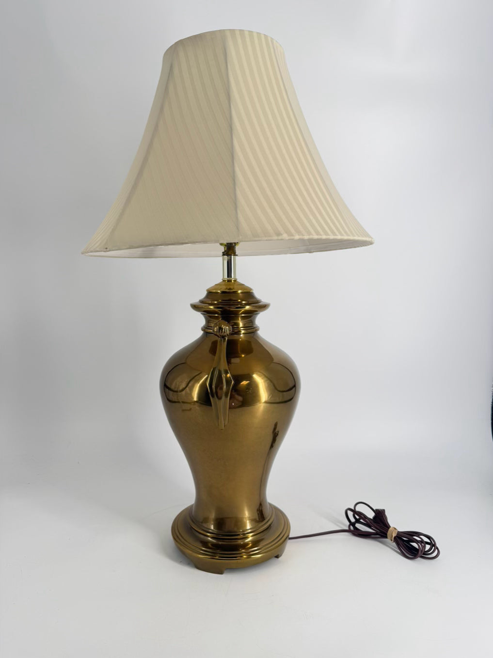 Brass Lamp w/ Cream Shade