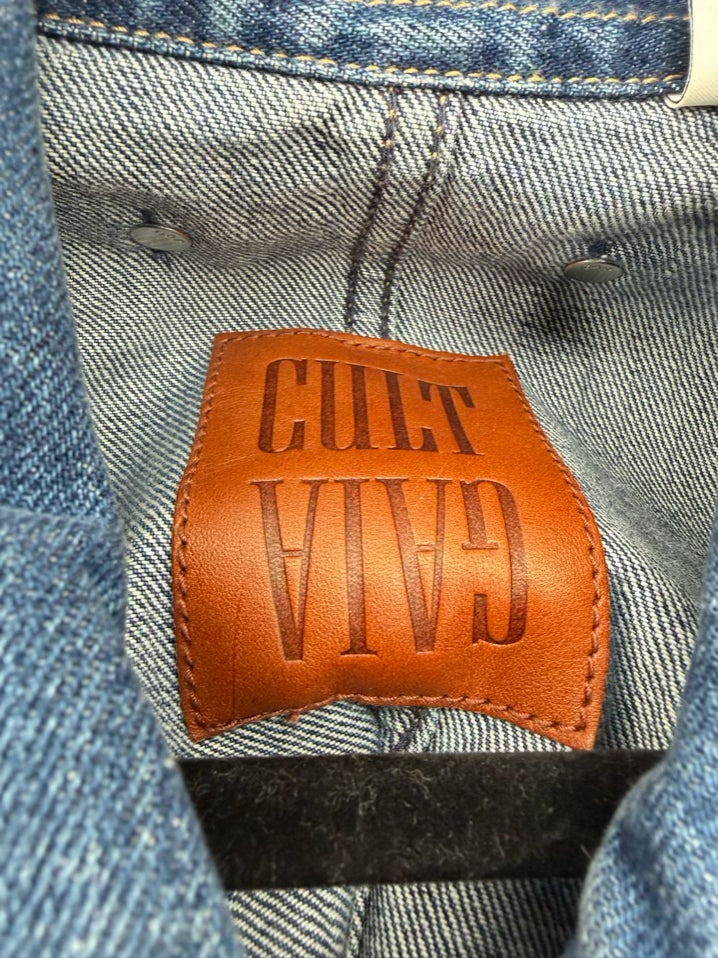 CULT X GAP Wmn's Size M Blue Denim Zipper Detail Dress