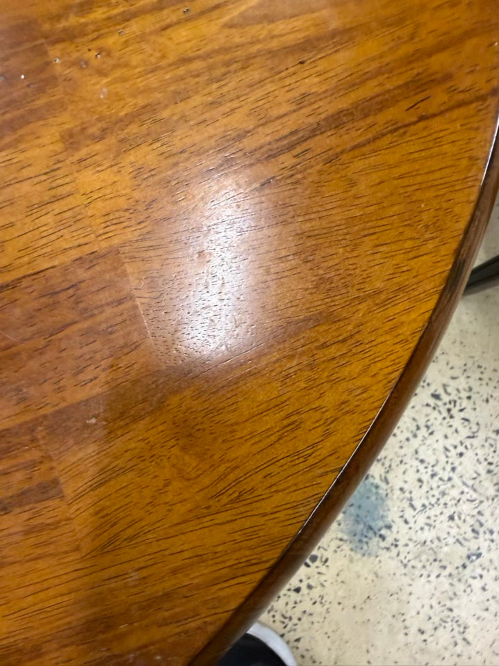 PIER 1 Black & Medium Brown Wood Round Bistro Table & 2 Chairs
