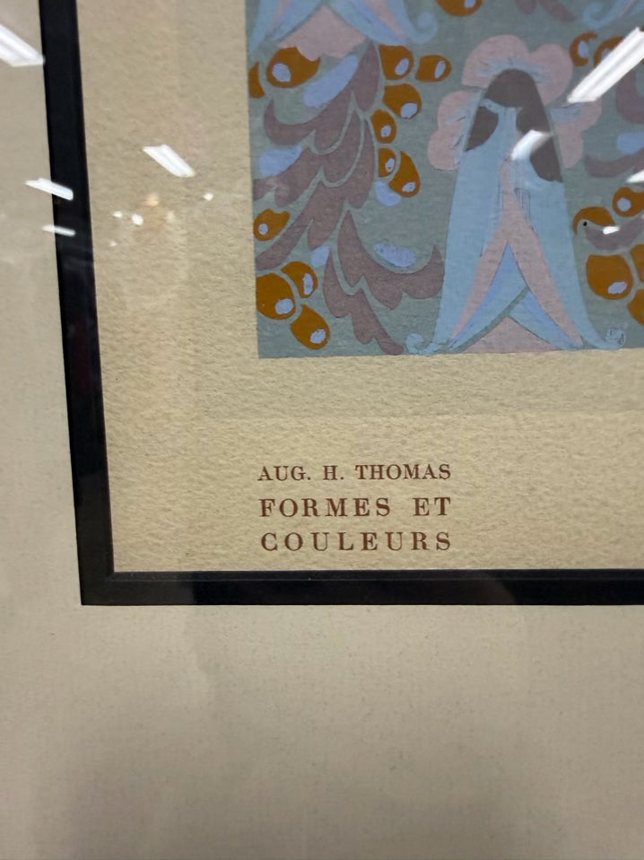 Formes Et Couleurs Pair Of Paintings In Black Frames