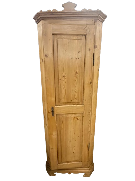 ANTIQUE Mellow Pine Corner Cupboard