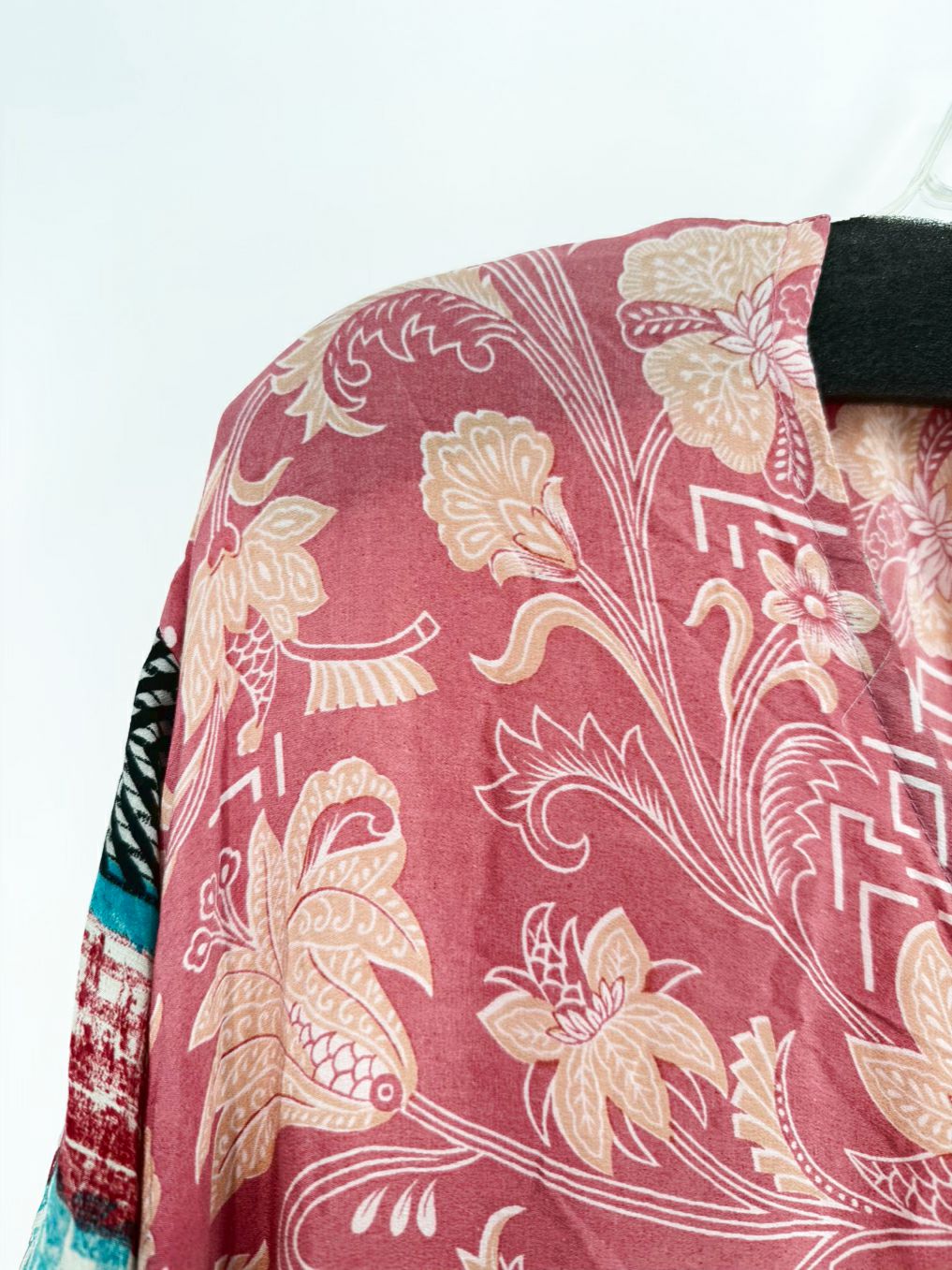 KANTHA BAE Size Wmn's Free Size Pink Ruffle Print Wrap Dress