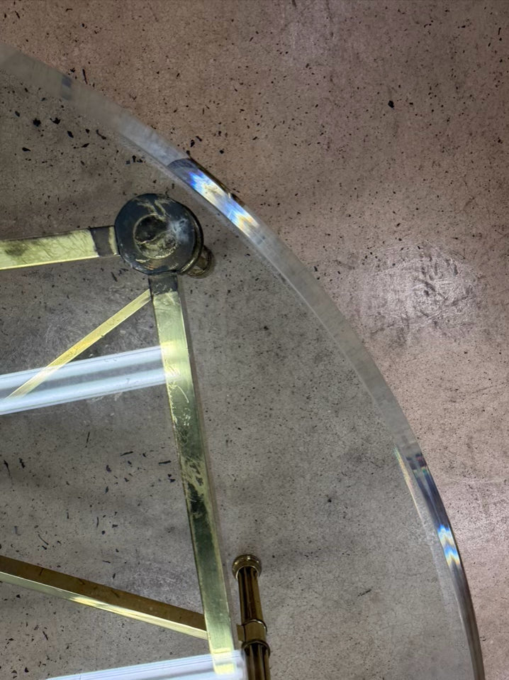 Brass & Glass Oval Coffee Table