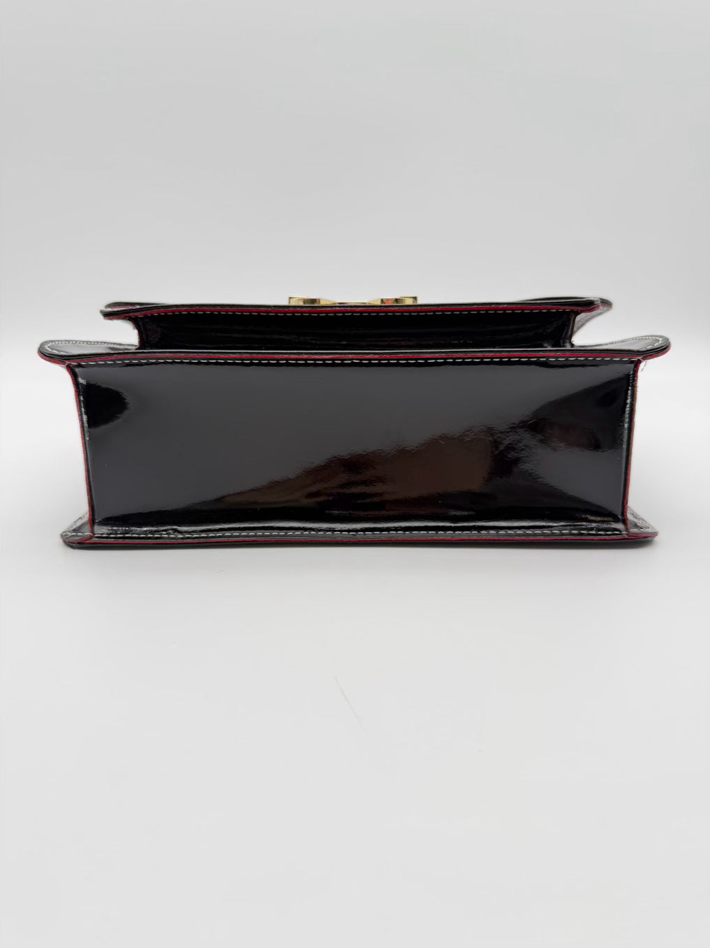 ARCADIA Patent Leather Black Monogram Purse