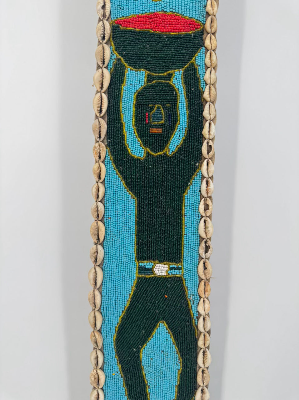 AFRICAN Multicolor Beads & Cowrie Shells "Yoruba" Wall Hanging