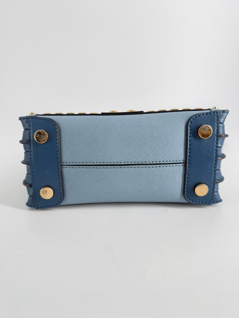 MICHAEL KORS Blue Leather Studded Purse