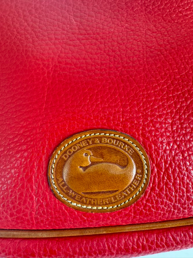 VINTAGE DOONEY & BOURKE Red & Brown Leather Purse