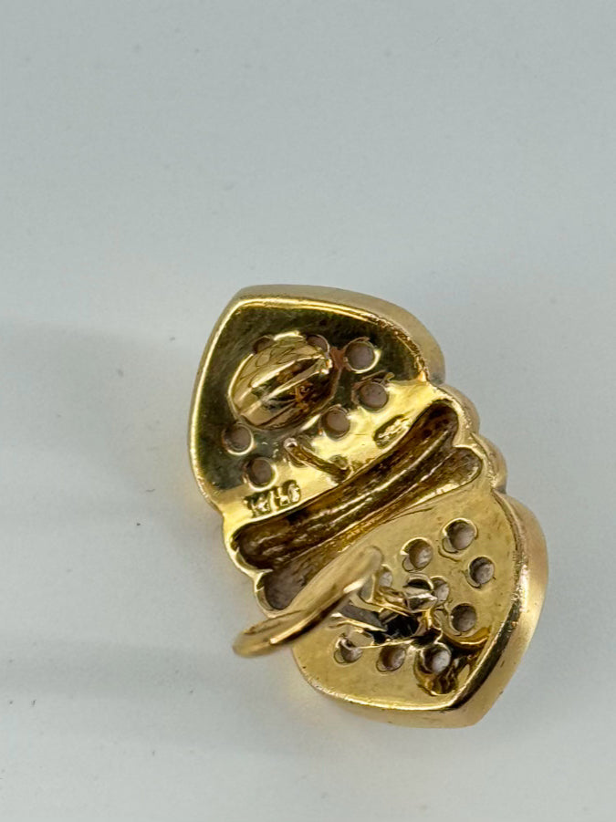 KYLO STERLING SILVER Gold Tone Gemstone Lever Back Earrings