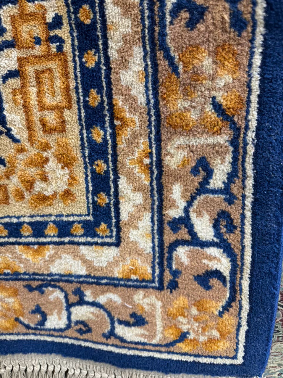 Gold Oriental Wool Area Rug