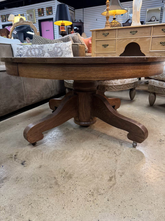 ANTIQUE Oak Round Coffee Table