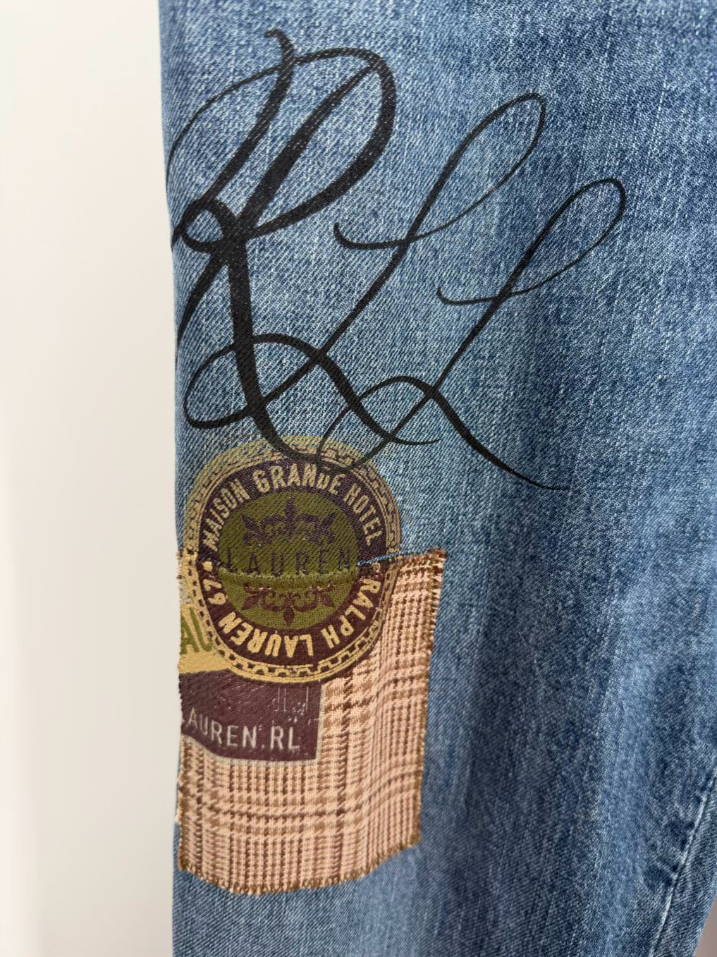 LAUREN RALPH LAUREN Size Wmn's 6 Blue Denim Patchwork Jeans NWT