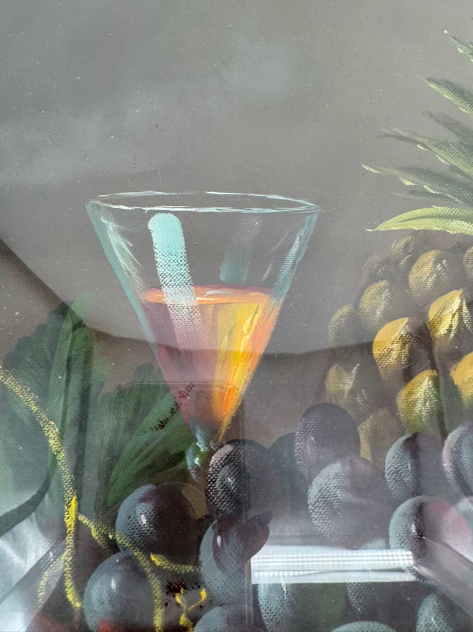 M. AARONS Oil Still Life in Painted Gold Frame