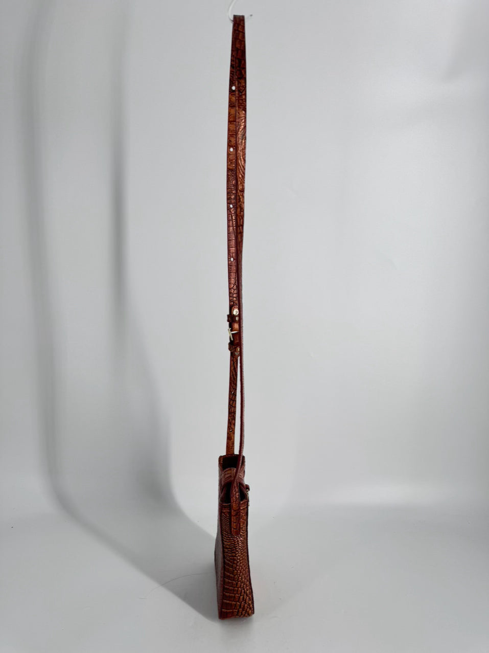 BRAHMIN Copper Embossed Leather Crossbody Bag