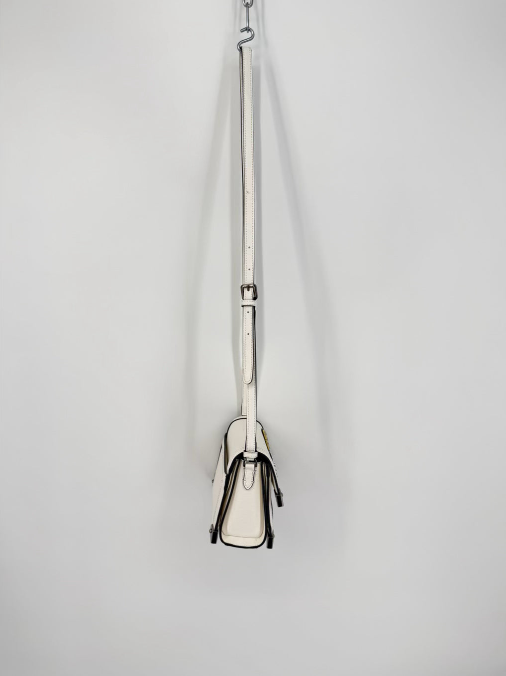 KARL LAGERFELD White Leather Patches Crossbody Bag